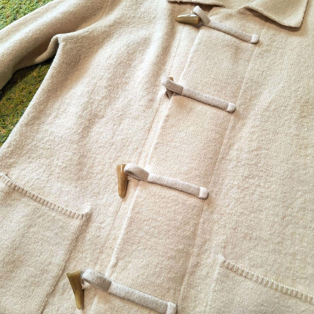 45R ダッフルコート　フロートアルパカ縮絨ハーフコート　アイボリー