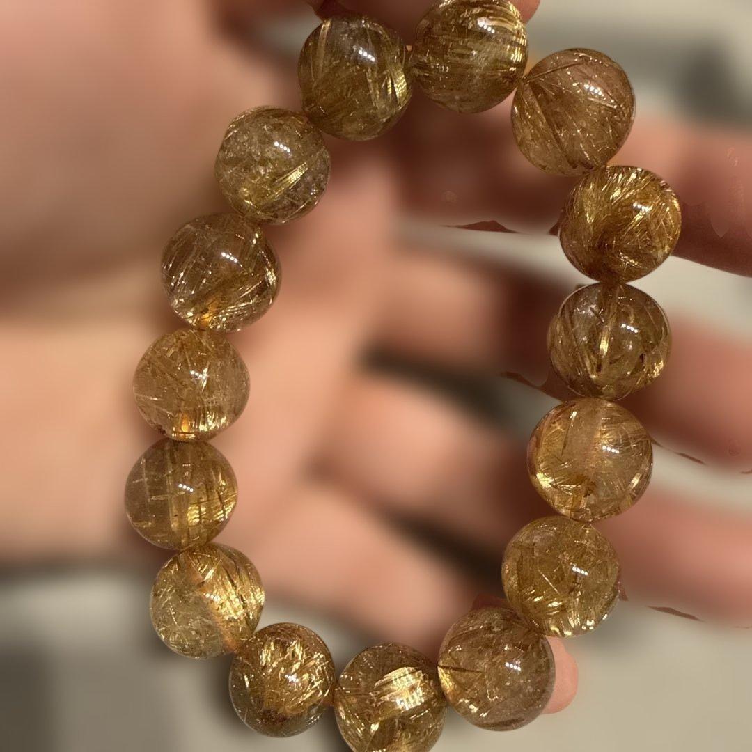 ルチルクォーツ ブレスレット タイチンルチル キャッツアイルチル