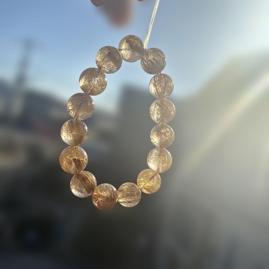 ルチルクォーツ ブレスレット タイチンルチル キャッツアイルチル