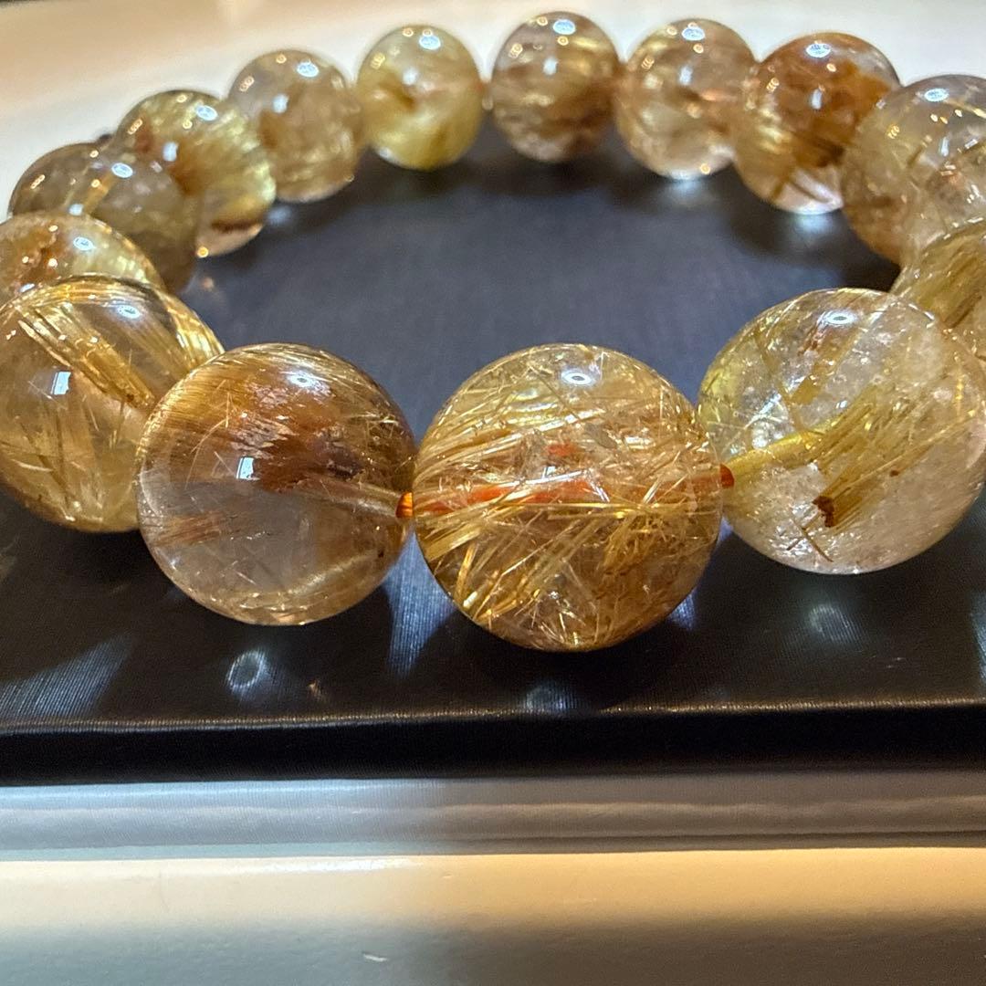 ルチルクォーツ ブレスレット タイチンルチル キャッツアイルチル