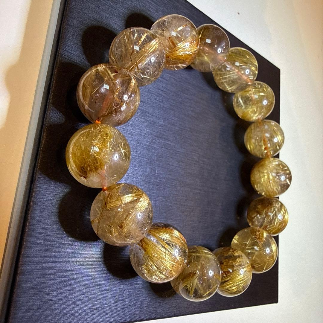 ルチルクォーツ ブレスレット タイチンルチル キャッツアイルチル