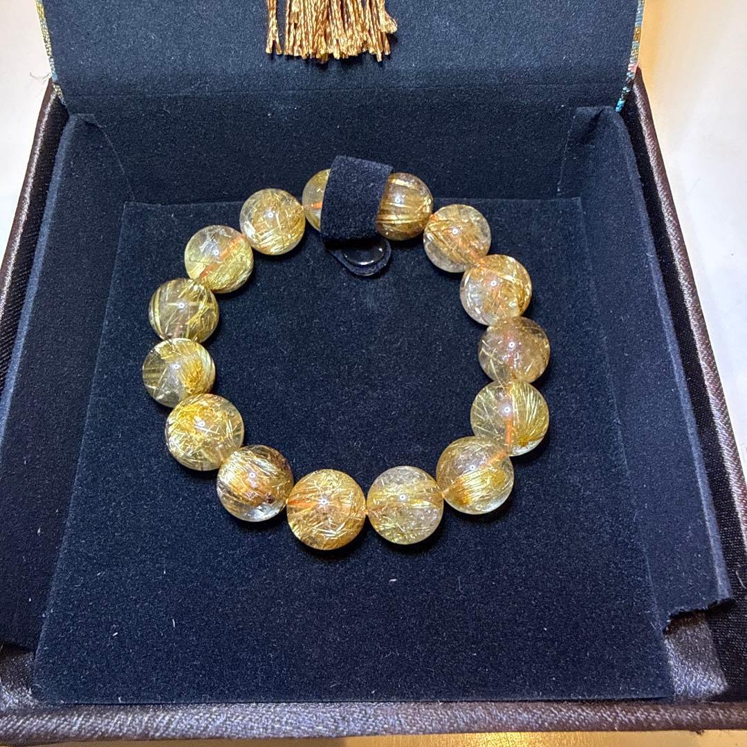 ルチルクォーツ ブレスレット タイチンルチル キャッツアイルチル