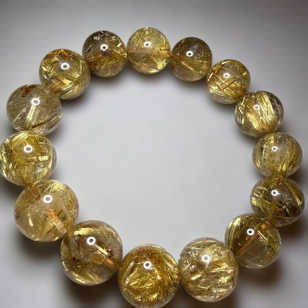 ルチルクォーツ ブレスレット タイチンルチル キャッツアイルチル