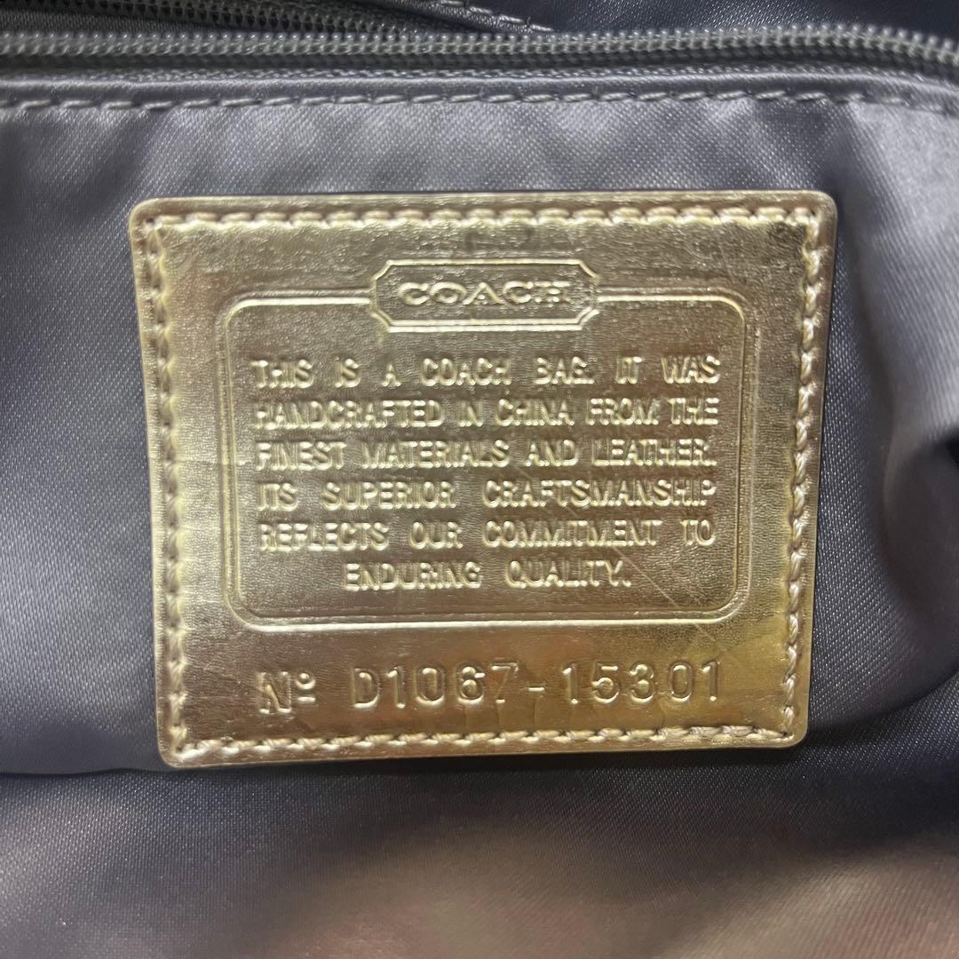 【極美品★人気】COACH POPPYトートバッグ ネイビー 肩掛け A4