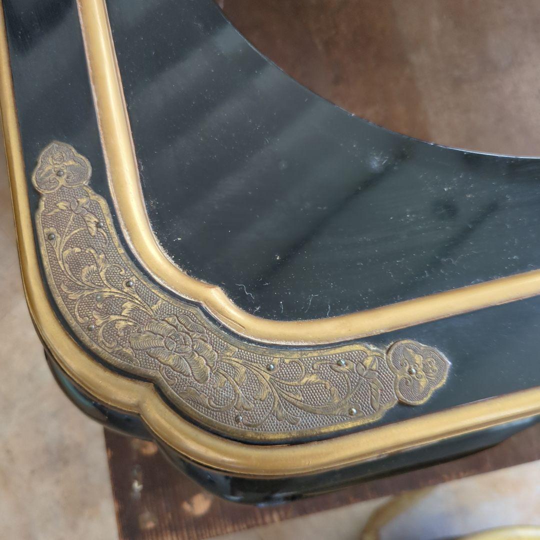 骨董 大名火鉢 火鉢 漆 漆器 金彩 猫脚 銅器 希少品 美品 木箱 火鉢