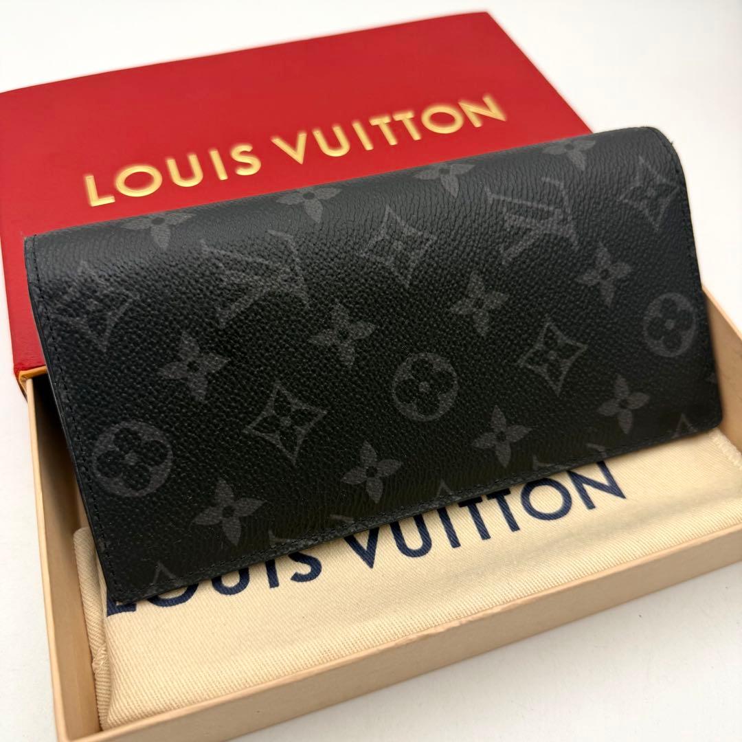 【極上美品】ルイヴィトン モノグラム エクリプス ポルトフォイユ ブラザ長財布