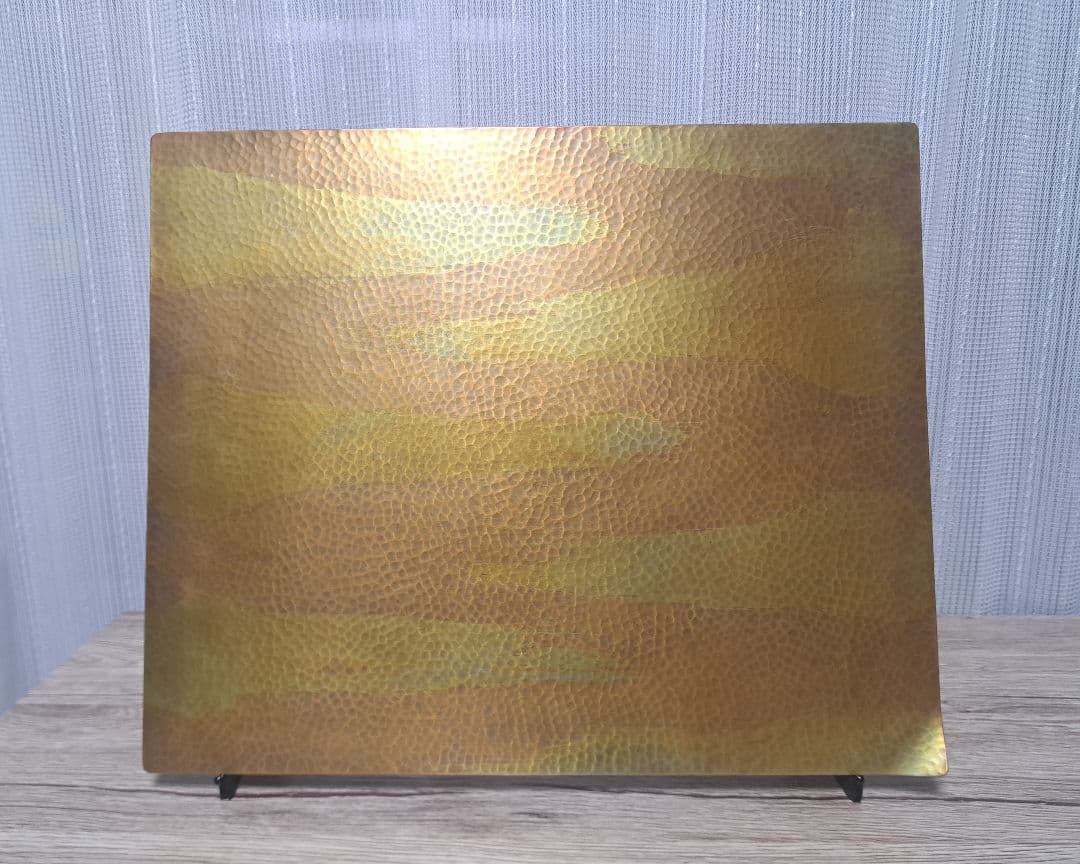 鎚起銅器 額皿 長方膳 人間国宝 玉川堂 六代目 玉川政男