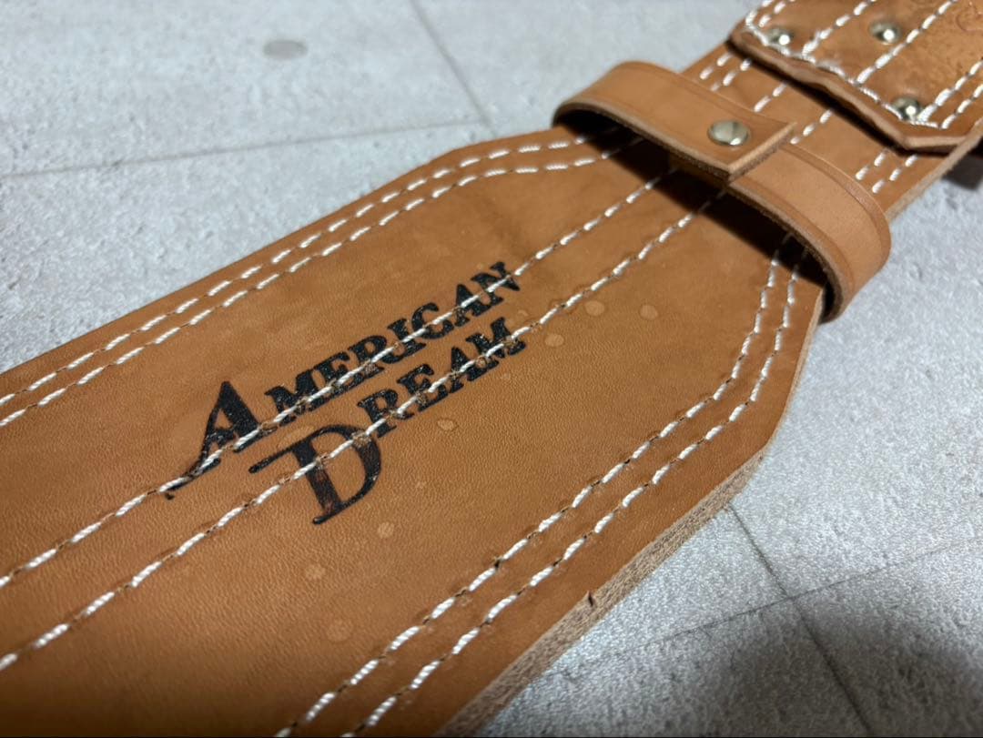 希少　新品　アメリカンドリーム レザー　革製　トレーニングベルト　希少Sサイズ