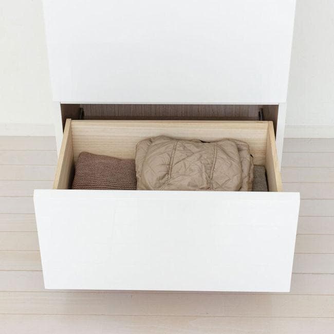 鏡面仕上げ スリム４杯引き出しチェスト 収納 完成品 タンス（221）