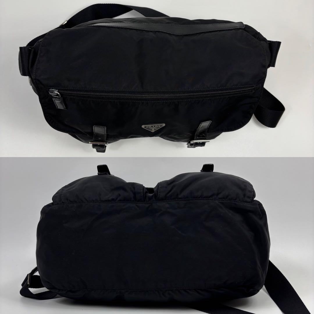 プラダ ショルダーバッグ 2way メッセンジャー 三角ロゴ テスート肩掛け