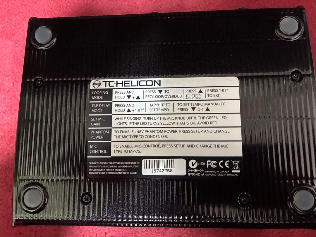 ギター TC Helicon play acoustic + SWITCH-3