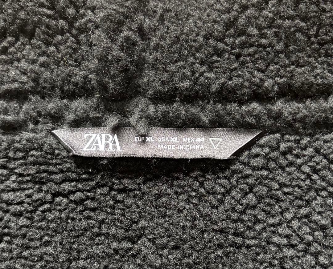 ボア襟付き黒レザーダブルライダースジャケット