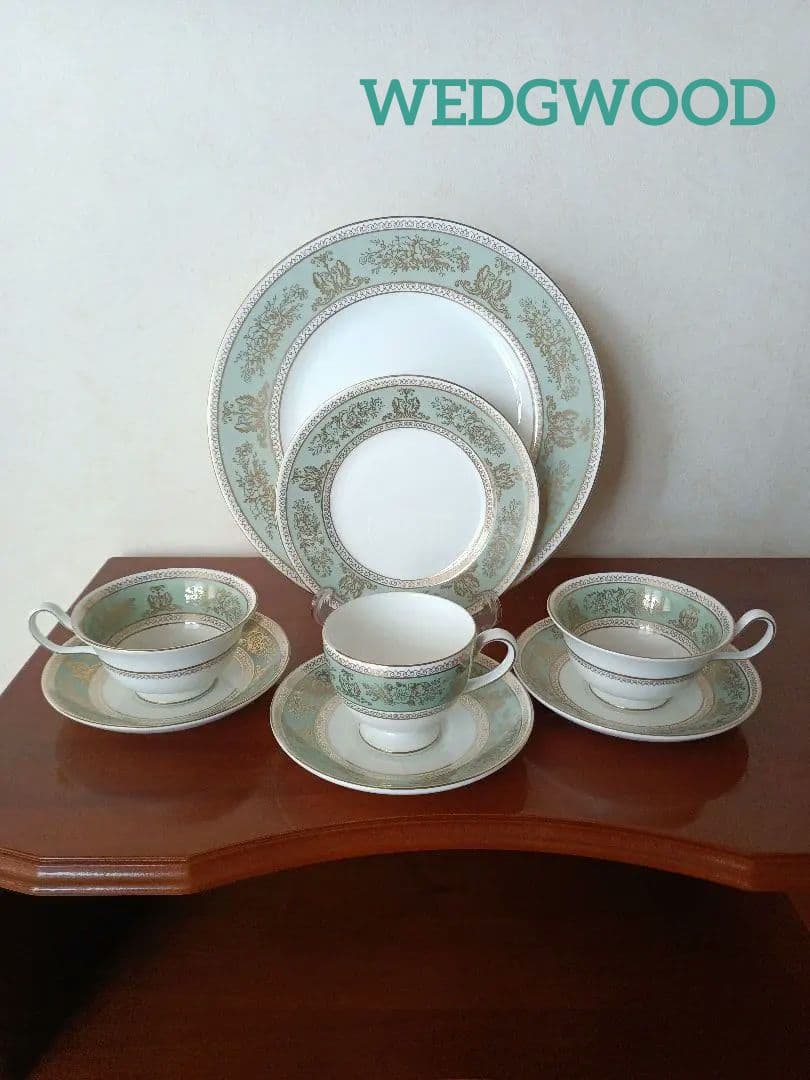 ✤ウェッジウッド　コロンビアセージグリーン　５セット✤