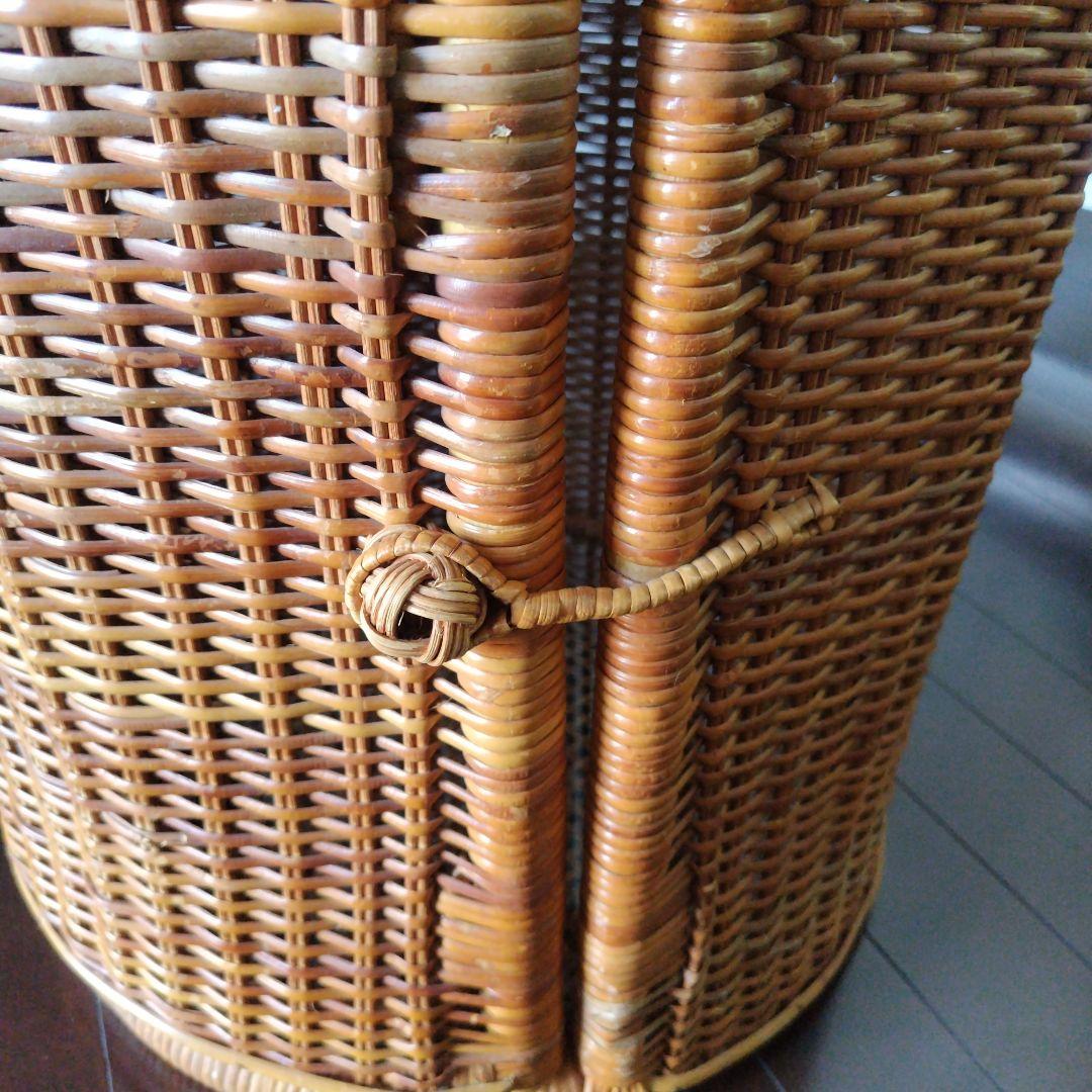 美品です！レトロ ラタン キャビネット 飾り棚 ガラス別売り