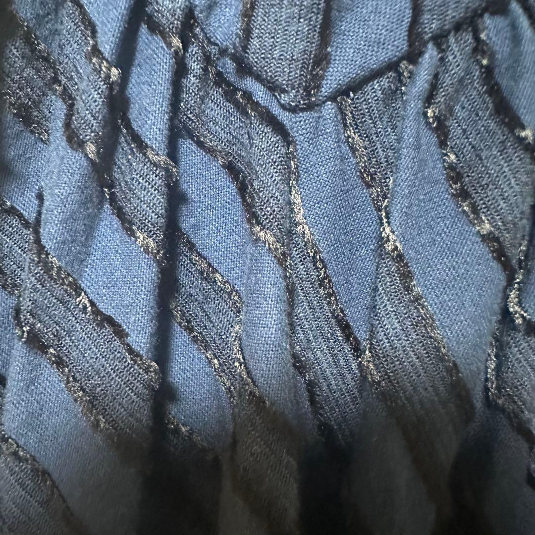 Vivienne Westwood ブラウス　ストライプ　フリンジ　ネイビー　紺