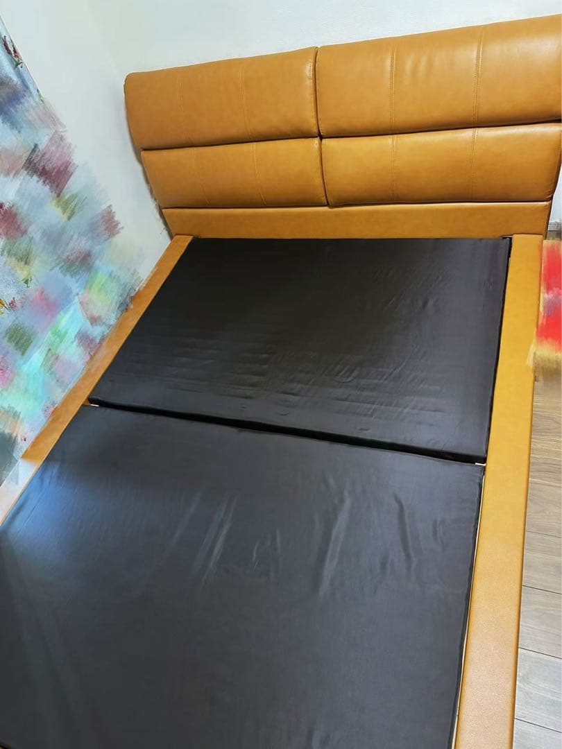 【引取希望】ブラウン ダブルベッドフレーム