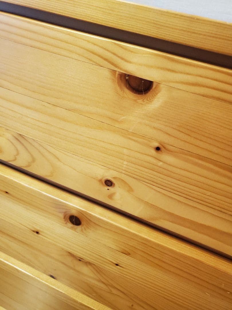 無印良品　パイン材　チェスト　4段ワイド　廃盤品　ひとつ　①