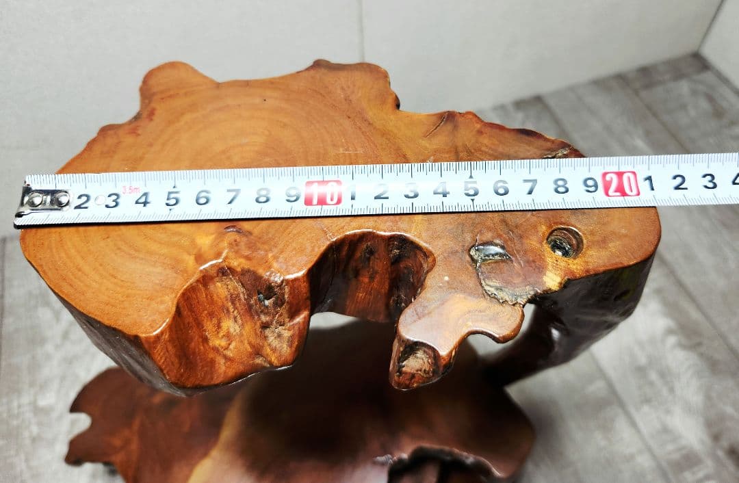 天然木 三段 飾り台 花台 和室 茶室 レトロ アンティーク