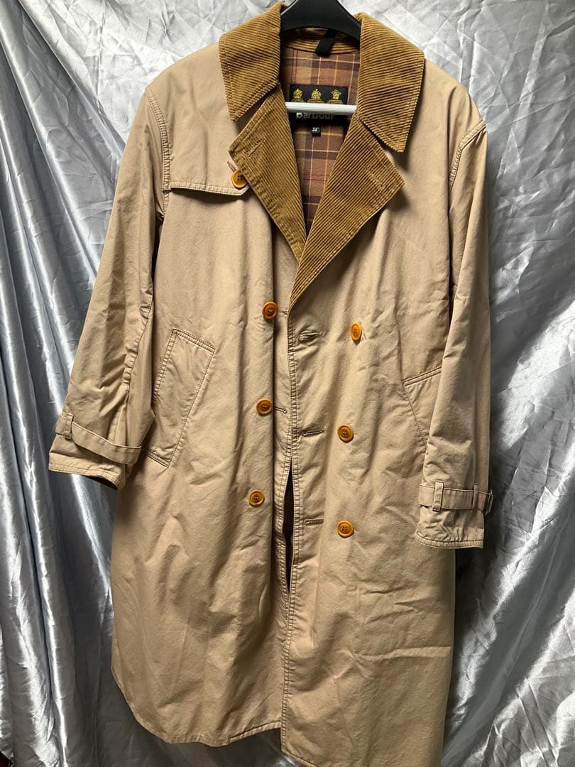 Barbour ベージュ ダブルブレスト トレンチコート 34\