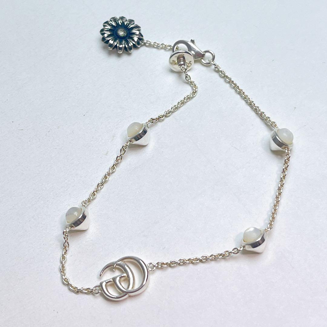 グッチ　マーモント　フラワー　パール　ブレスレット　925