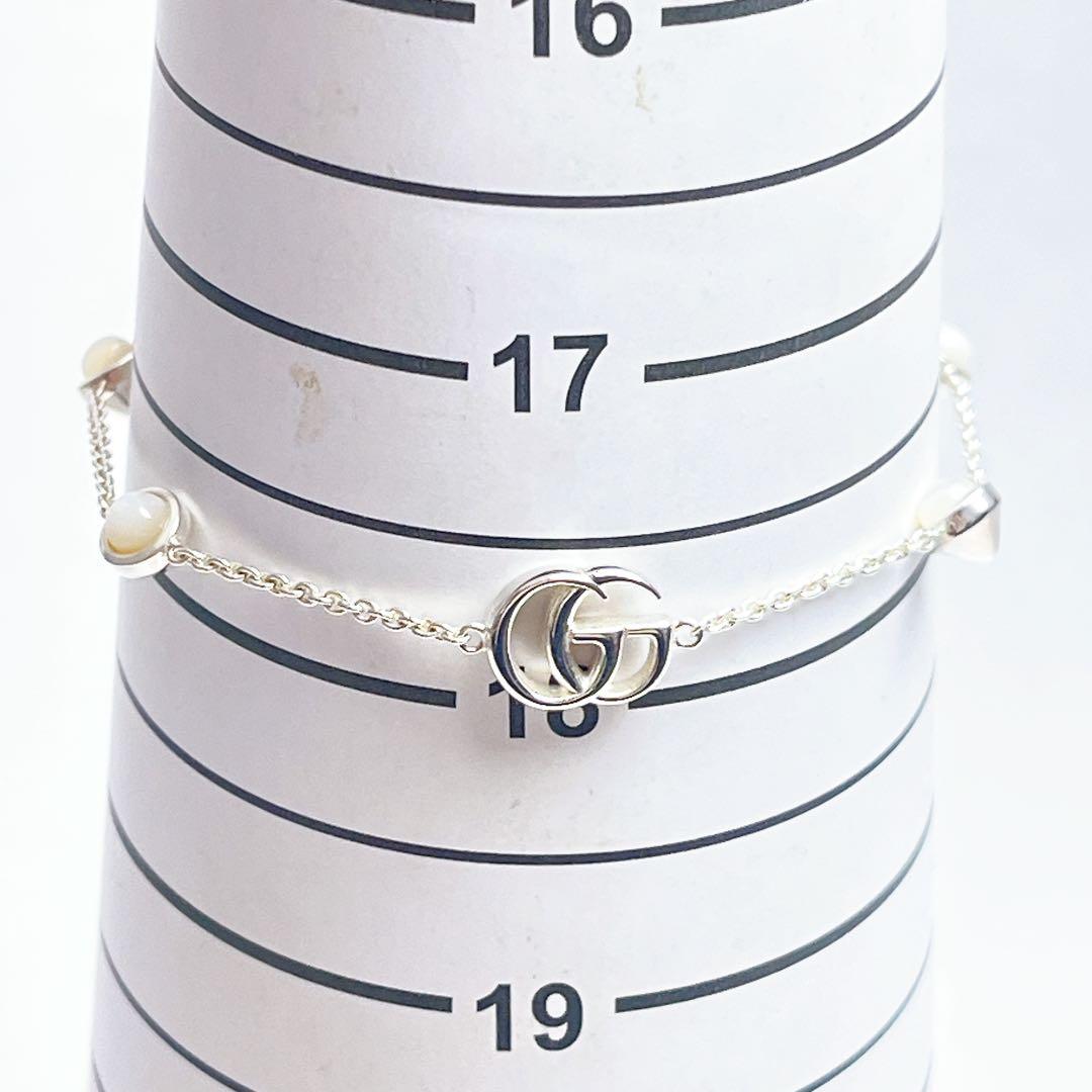 グッチ　マーモント　フラワー　パール　ブレスレット　925