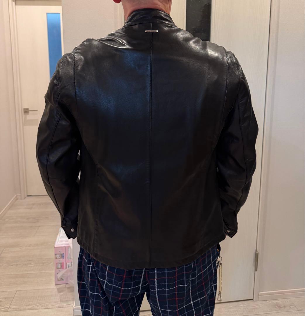 s*l様 MICHAEL KORS ブラックレザーシングルライダースジャケット