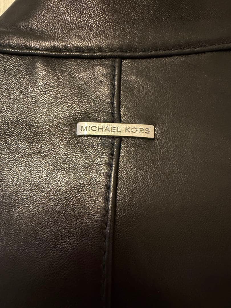 s*l様 MICHAEL KORS ブラックレザーシングルライダースジャケット