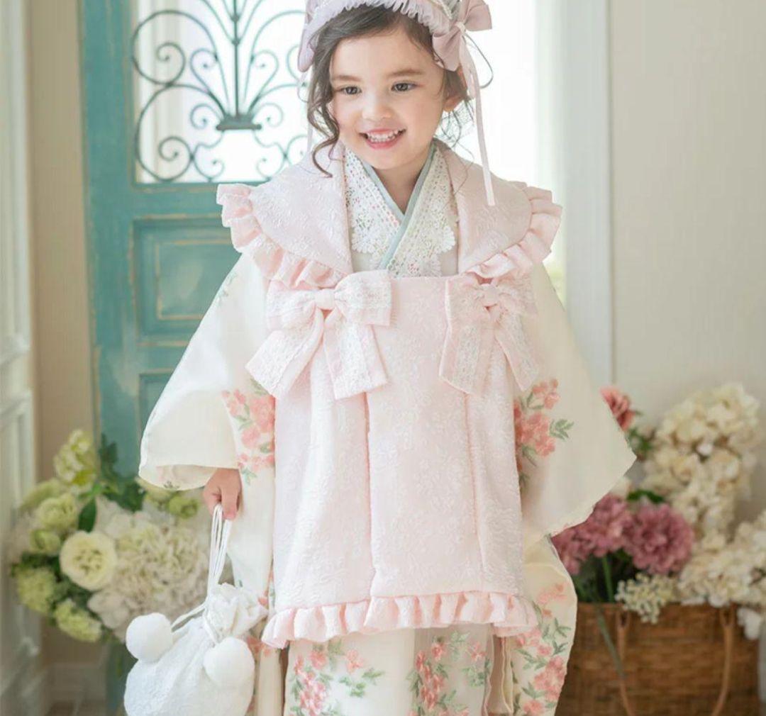 キャサリンコテージ☆花柄ピンク着物ドレス＋ウィッグのおまけ付き