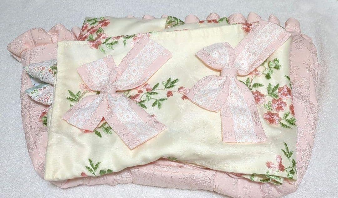 キャサリンコテージ☆花柄ピンク着物ドレス＋ウィッグのおまけ付き