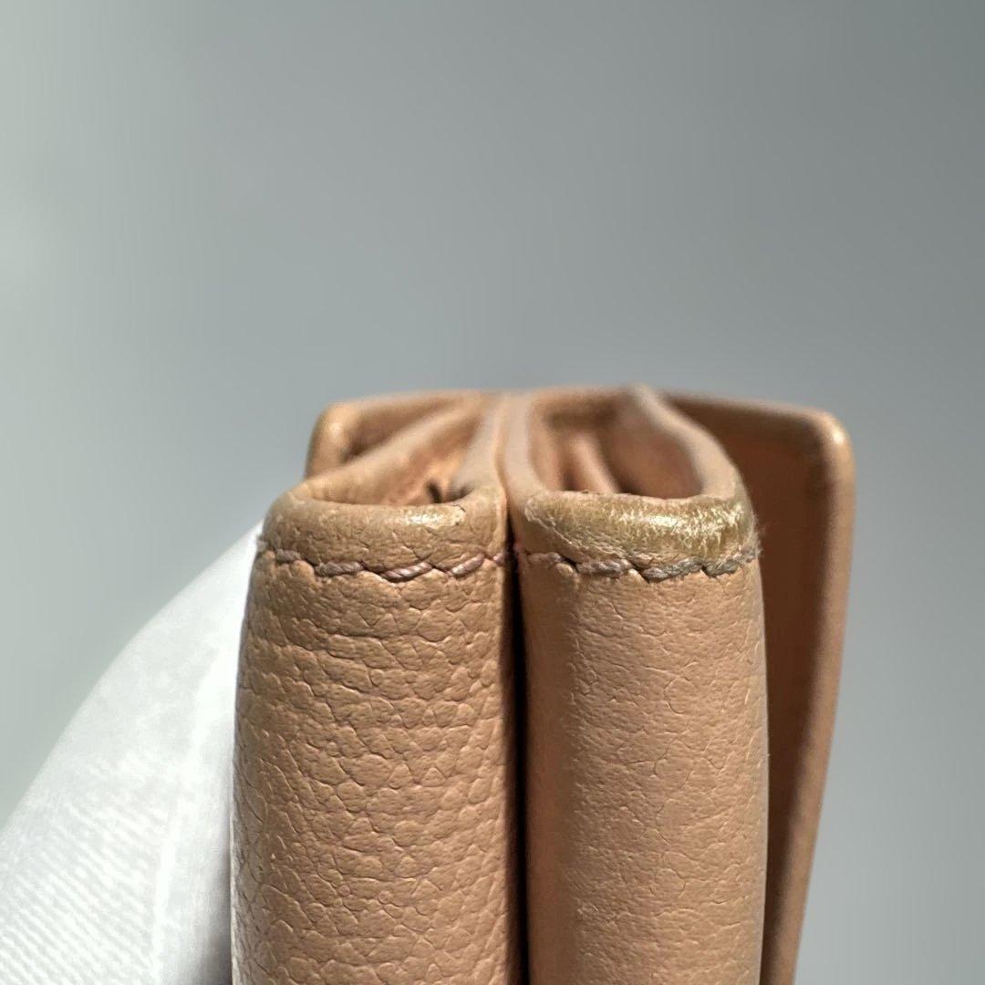 CHANEL　シャネル　W1　ココマーク　三つ折り　財布　キャビアスキン　ピンク