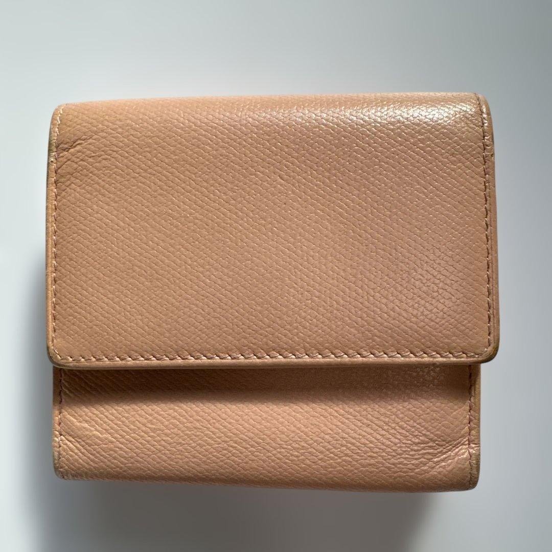 CHANEL　シャネル　W1　ココマーク　三つ折り　財布　キャビアスキン　ピンク