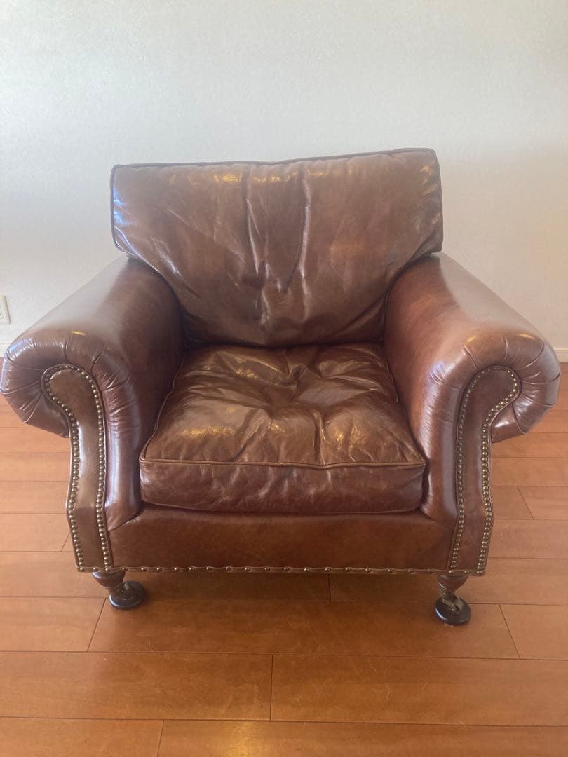 HALO ブラウンレザーアームチェア