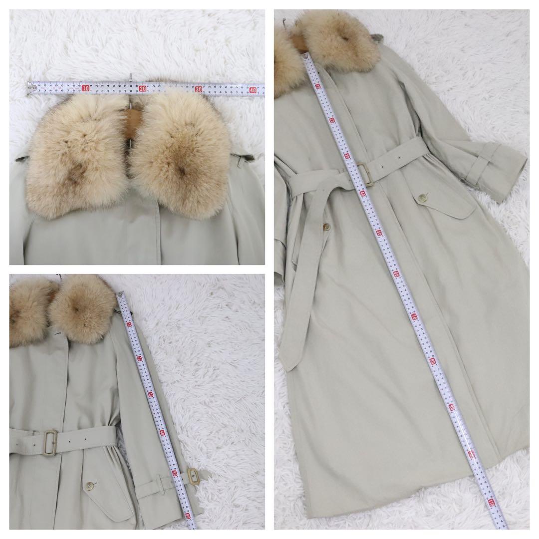 Burberry バーバリー ステンカラーコート ノバチェック　ライナー ファー
