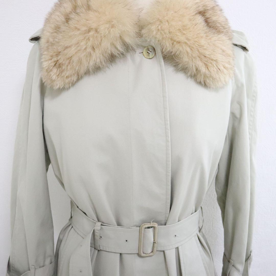 Burberry バーバリー ステンカラーコート ノバチェック　ライナー ファー