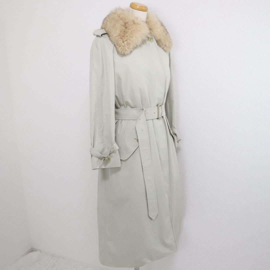 Burberry バーバリー ステンカラーコート ノバチェック　ライナー ファー