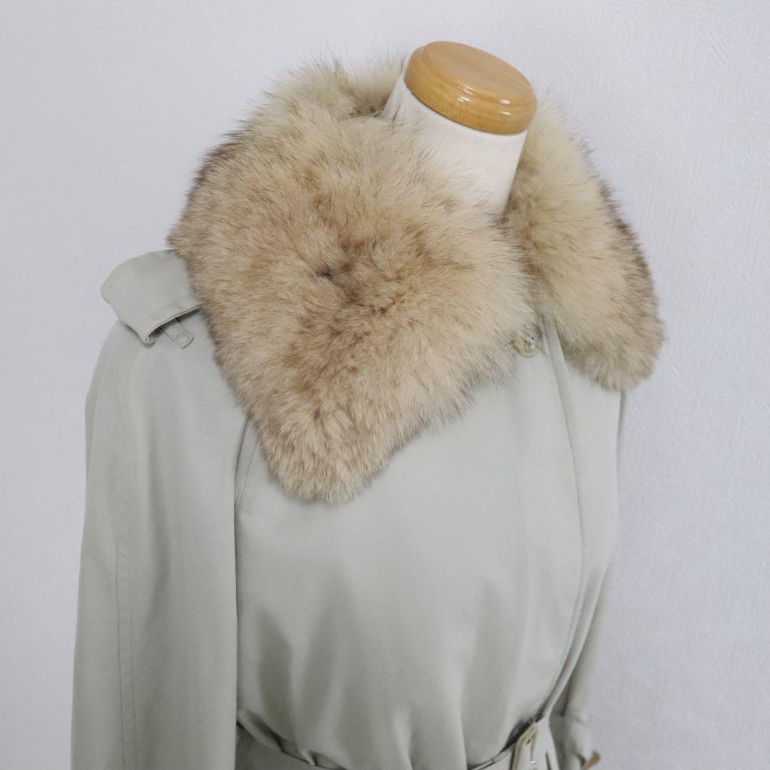 Burberry バーバリー ステンカラーコート ノバチェック　ライナー ファー