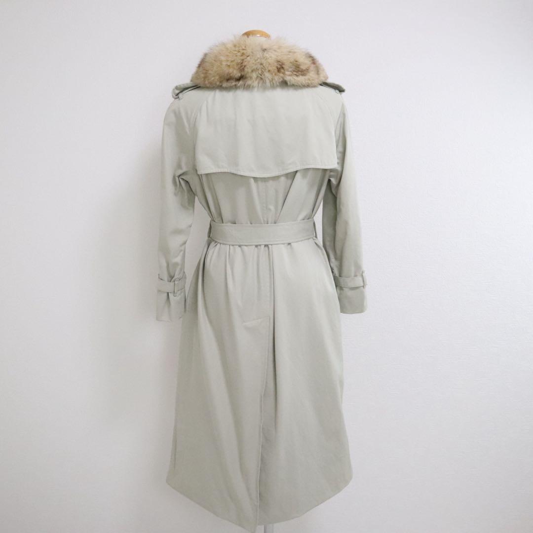 Burberry バーバリー ステンカラーコート ノバチェック　ライナー ファー