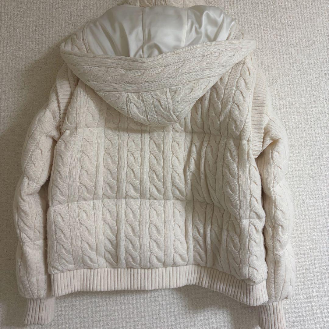 ジャケット・アウター the toe Shard Knit Down White