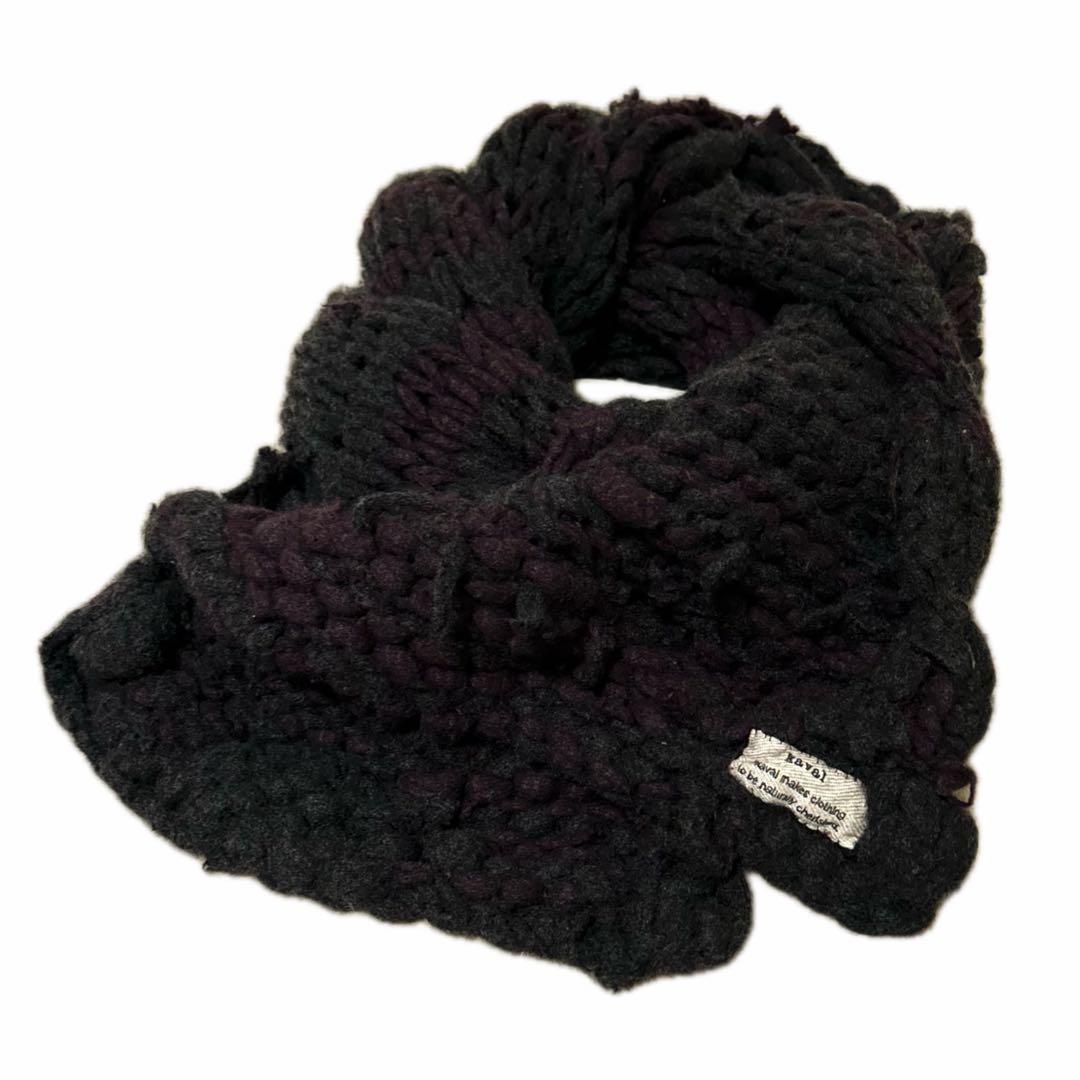 kaval 大判ハンドメイドカシミヤマフラー スカーフ