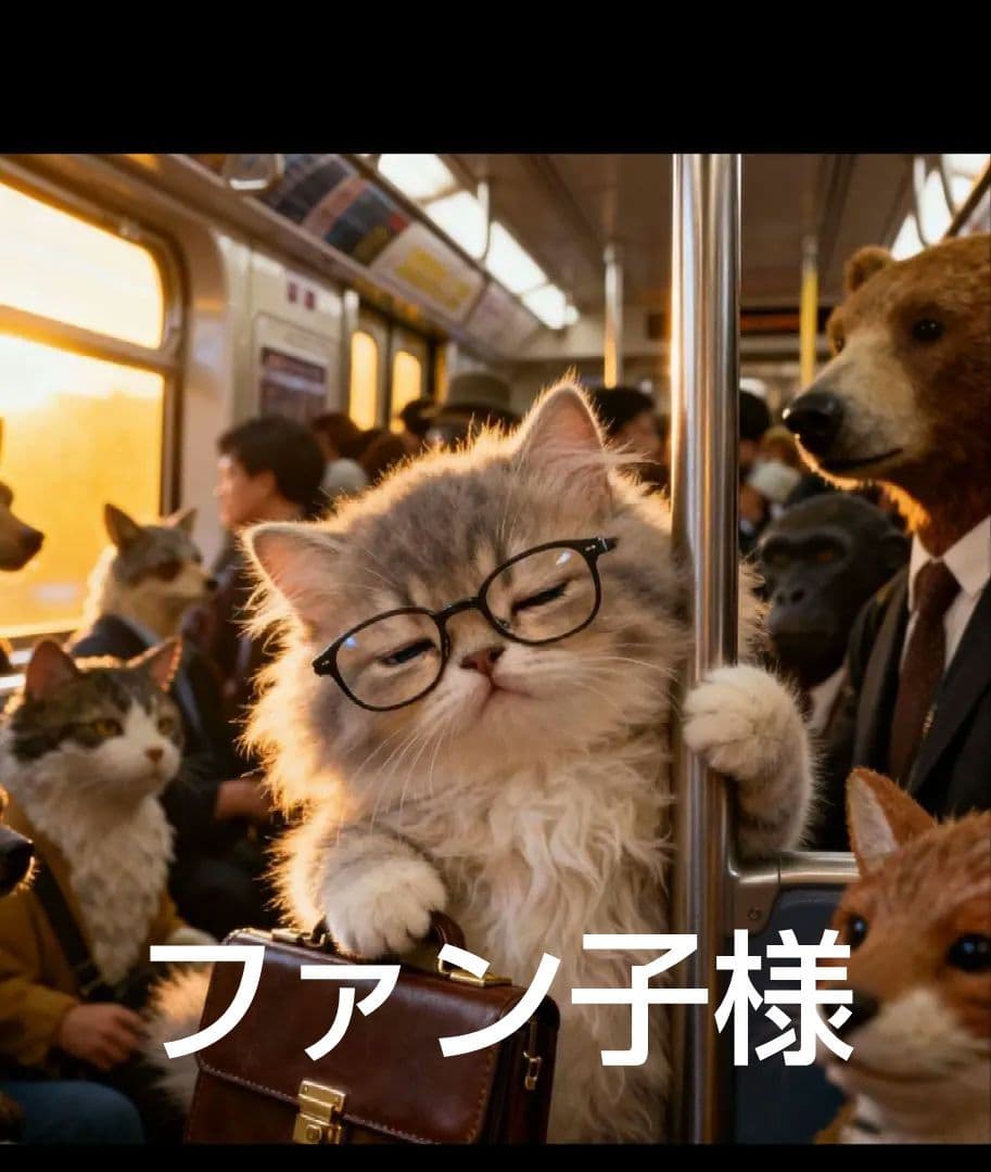 オーダーページ　ハンカチ　285 ねこちゃん柄1/17