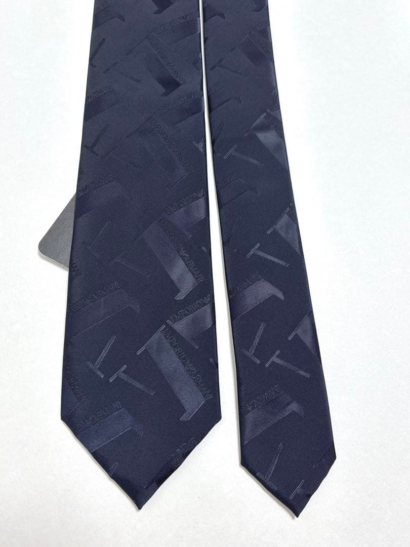 エンポリオアルマーニ ネクタイ ナイロン ロゴレタッチ シャドー 新品