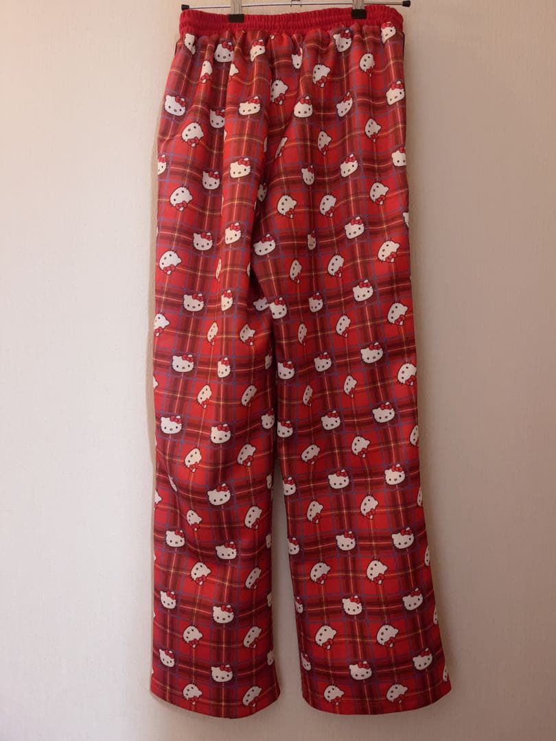 HEIHEI ハローキティ トラックパンツ ジャージ タータンチェック 赤