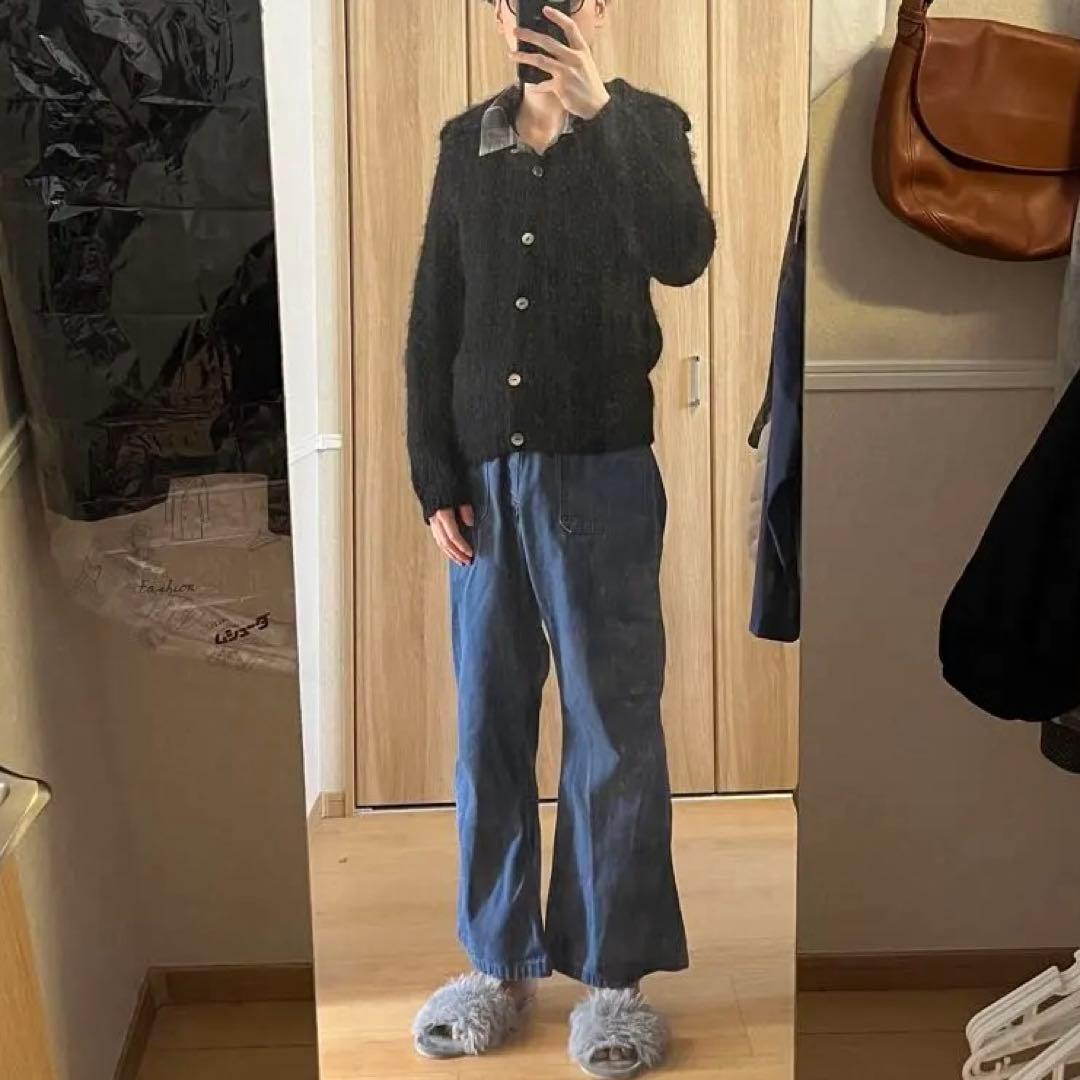 A*”様 美品　50s 60s モヘアカーディガン　ブラック　mohair カー