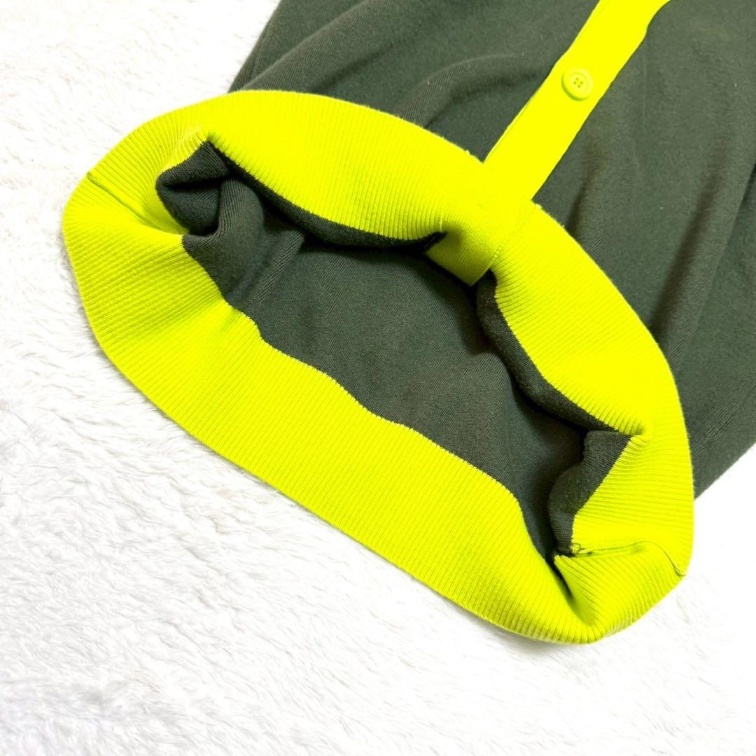 CABaN キャバン コットンカシミア ロングカーディガン バイカラー M