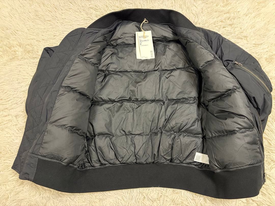 【新品】無印良品 MUJI Labo MA-1 ダウンブルゾン M ブラック