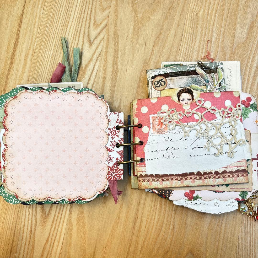 クリスマス& Happy New Year コラージュ　ジャンクジャーナル