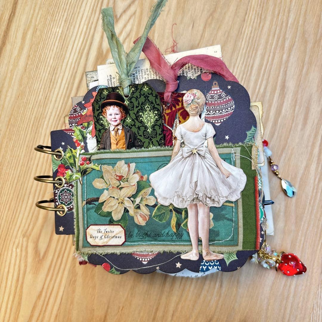 クリスマス& Happy New Year コラージュ　ジャンクジャーナル