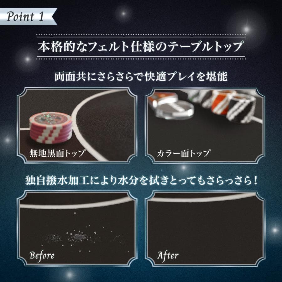 r2730ポーカーテーブル 折りたたみ8人対応家庭用最大500枚チップラック付き