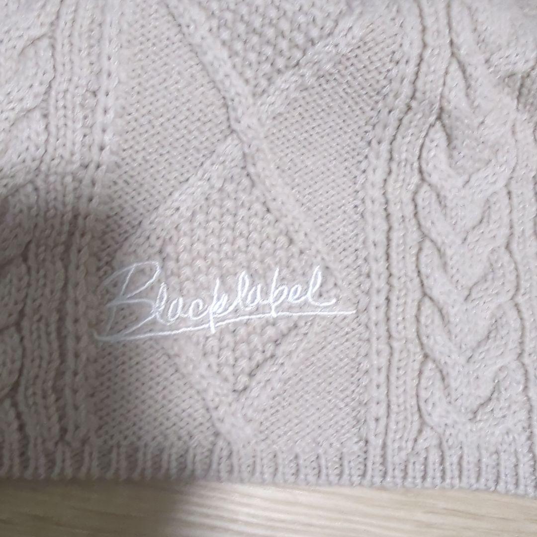 新品未使用！BLACK LABEL チェック柄 ケーブル編み マフラー最終価格！