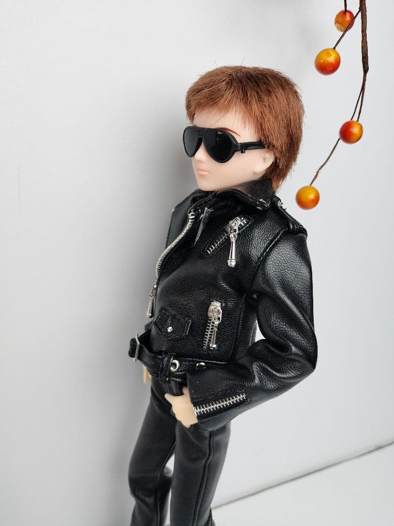 バイカージャケットピュアニーモ男の子のXLサイズドール1/6服